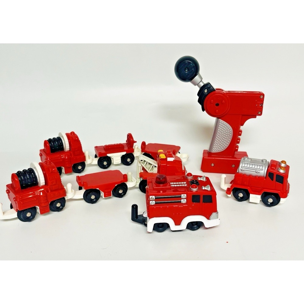 GeoTrax Rapid Rescue Fire Truck Set With Remote Control- UNTESTED